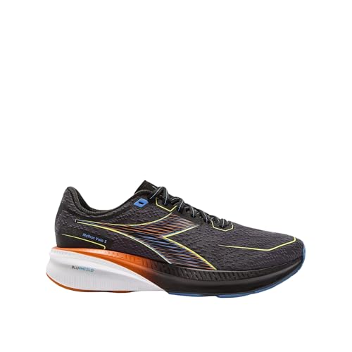 Image of diadora MYTHOS BLUSHIELD VOLO 5 - Running Shoes - Men's, BLK/SULPHUR SPRING/ULTRAMARINE, 8 UK