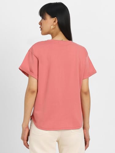Image of JUNEBERRY Pure 100% Cotton Oversized Loose Baggy Fit Round Neck with Drop Shoulder Half Sleeves Boyfriend T-Shirt Combo for Women & Girls (Pack of 2)