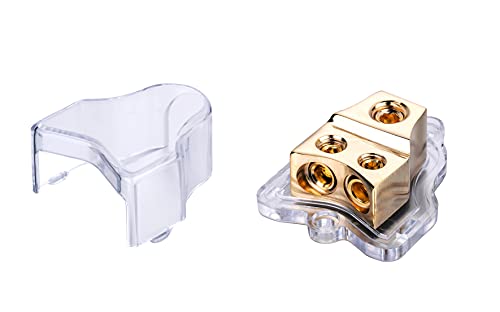 Ardor Power Distribution Block, Premium 1×(1/0Awg Or 4Awg) In And 2×(4Awg Or 8 Awg) Out 2 Way Amp Installation Kit Battery Terminal Distribution Blocks For Car Audio Splitter (Ar1155-2S) #TOP2