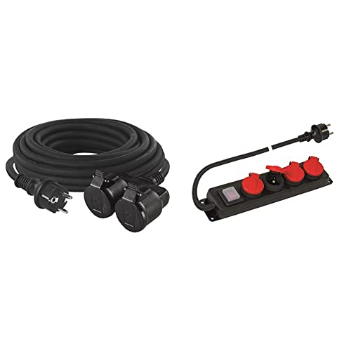 Emos Prolunga con 2 prese Schuko, 15 m, doppia