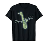 Saxophonisten Saxophonspieler Herzschlag Saxophon T-Shirt