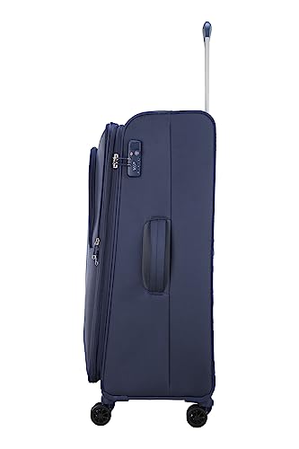 Image of VIP Unicorn Nxt 8W Str 80 Cm | Check-in Polyester Soft Sided 8 Wheels Spinner Trolleys (Blue, Large)