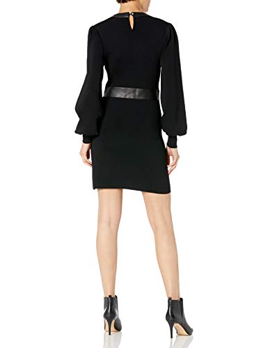 The Kooples Women's Short, Knit Dress with Puffed, Cuff Sleeves, BLA01, 1 - Image 3
