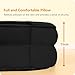 HMTOPE Orthopädisches Hundebett, Hundesofa, Vierseitiges Nackenrolle Kissen, rutschfeste Unterseite Hundekorb, Abnehmbar und Waschbar, Kleine Hunde, Mittelgroße Hunde, 90 x 71 x 15 cm, Schwarz