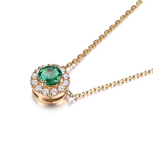 Collier chaînes émeraude en or vert pour sublimer vos soirées - 6