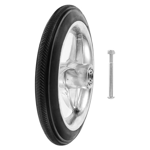 HAPINARY Solid Front Wheel for Wheelchairs 8mm Hole Durable Replacement Parts for Manual Wheelchairs Mobility Wheelchair Accessories Drive Walker Wheels Replacement