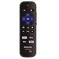 Replacement Remote Control Compatible with All Philips Roku TV Smart TVs?Only Works with Philips Roku TV, Not for Roku Stick and Roku Box? (Netflix/Disney Plus/Apple TV+ / Roku Channel)