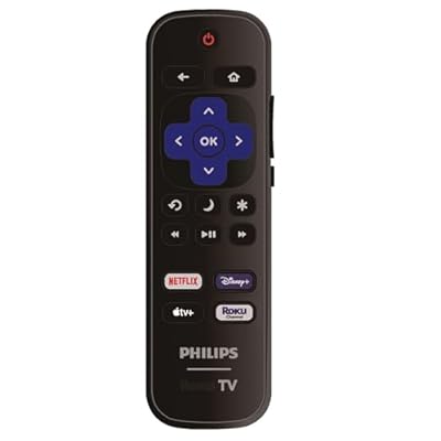 Replacement Remote Control Compatible with All Philips Roku TV Smart TVs?Only Works with Philips Roku TV, Not for Roku Stick and Roku Box? (Netflix/Disney Plus/Apple TV+ / Roku Channel)