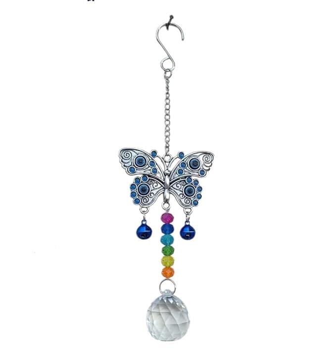 Swastik Decor Butterfly Suncatcher with Rainbow Beads, Hanging Window-image-29