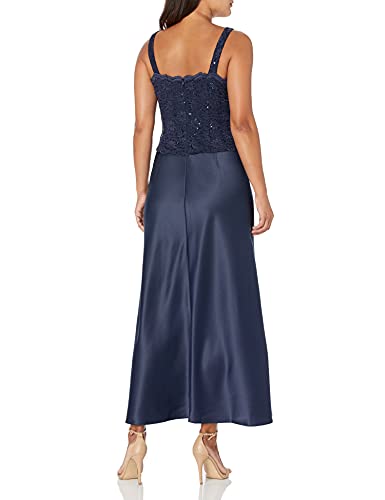 Alex Evenings Women's Two Piece Dress With Lace Jacket (Petite And Regular Sizes), Midnight, 14 #TOP3