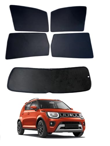 Image of Premium Car Sunshade Fix Type Non-Magnetic Curtain with Rear Dicky Curtain Set of 5pc for Ignis