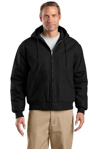 CornerStone Unisex Tall Duck Cloth Hooded Work Jacket