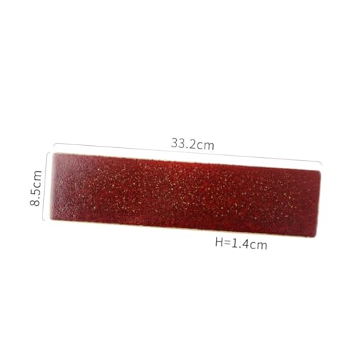 Plato Sushi Rectangular de Cerámica Color Rojo miniatura 5