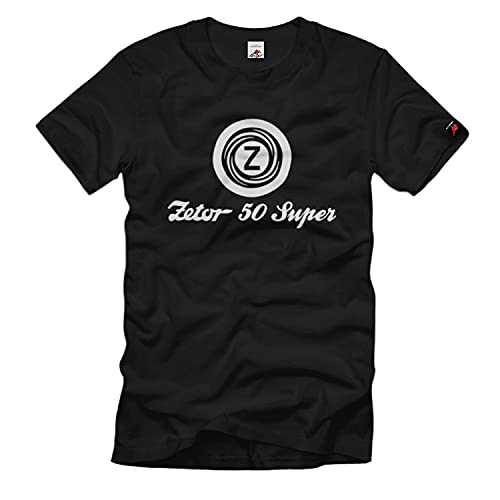 T-shirt Zetor 50 Super Tracteur DDR CSSR Noir grand format
