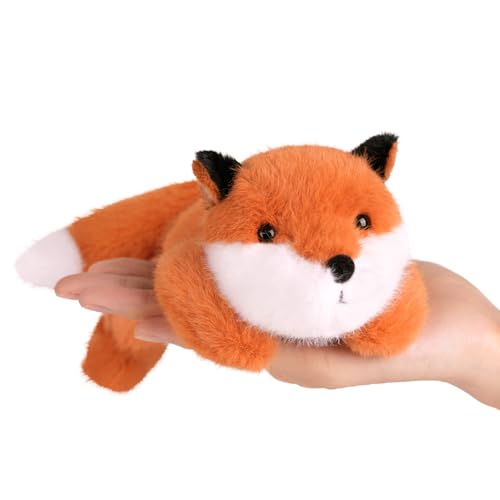PEACH CAT Fox Plush Cute Fox Stuffed Animals Small Plushies Toy Pillow Gifts for Kids Brick Red