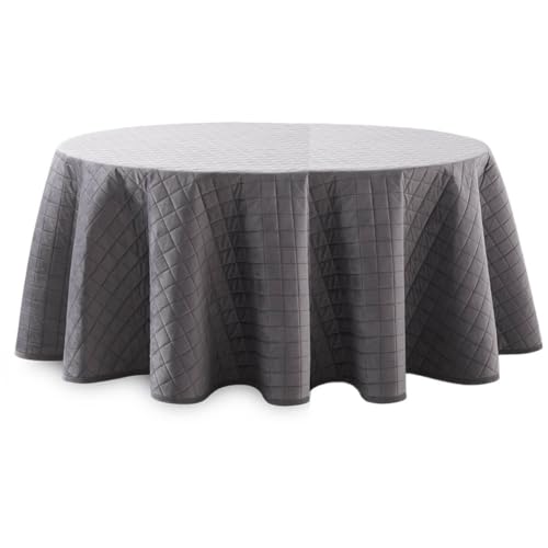 Lanovenanube Falda Camilla Velvet Acolchada, Enaguilla de Invierno Ovalada, Medida 80x125, Color Gris. Faldilla para Mesa Que Mantiene el Calor, de Tejido Aterciopelado y Tacto Extra Suave