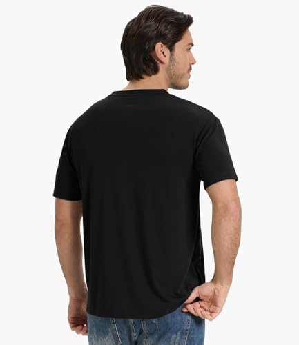 BAMBOO COOL Men's Pocket T-Shirts Heavy Weight Moisture-Wicking Tee Shirts Crewneck Undershirts Short Sleeve T Shirts4