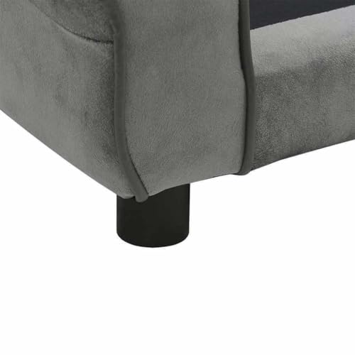 vidaXL Hundesofa Dunkelgrau 72x45x30cm Plüsch Hundebett Hundecouch Katzensofa