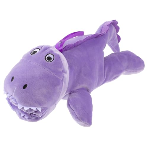 Beaupretty de Botella para Ñiño de Felpa Diseño de Cocodrilo Funda Aislante Lavable y Reutilizable Color Lila Claro Accesorio Seguro y Suave para Guardería y Alimentación Infantil