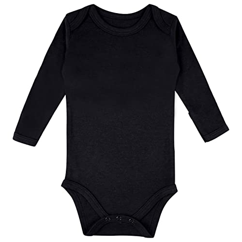 Image of GUISBY Bodysuit for Baby, Rayon Long Sleeve Bodysuits for Boy Girl 0-24 Months