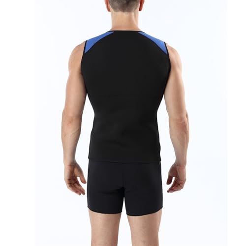 Camiseta sin mangas de neopreno para hombre, chaleco cálido para surf 3mm, ideal para natación, buceo y surf (B_Grande) miniatura 4