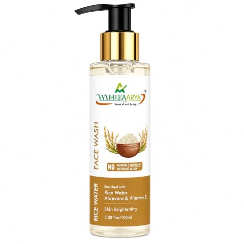 Image of Rice Water Face Wash (100ml) enriched with Rice Water, Aloevera & Vitamin E