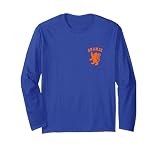 Nederland Netherlands Oranje Europe Sport Women Men Children Long Sleeve T-Shirt, Adult Unisex, Royal Blue, Large