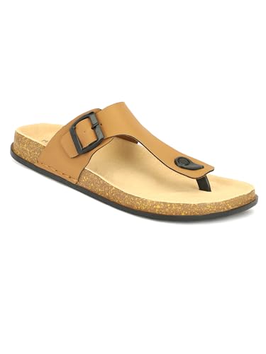 Image of Men V-Shape Thong Slippers | Casual Flip-Flops | Slippers for Men | Lightweight Rubber Sandals | Comfortable Anti-Slip Footwear