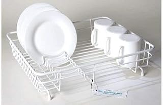 White Plastic Coated Medium Dish Drainer