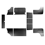 for VW T2 Bus Door Panel Set 1968–1979 | 10-Piece Faux Leather Interior Trim Kit | Fits Volkswagen T2 Bay Window Type A/B | Compatible with Kombi Campervan Microbus Van Restoration (Black)