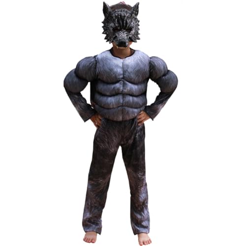Lipfer Disfraz De Hombre Lobo Para Niños, Disfraz De Lobo Feroz, Disfraz De Halloween Para Niños