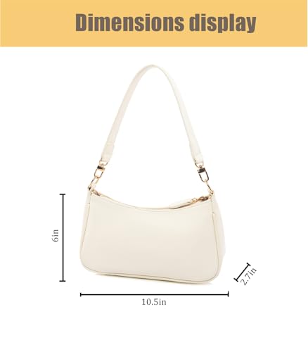 Image of Shoulder Bag for Women with 2 Removable Straps and Zipper Closure Crossbody Bags Clutch Tote HandBags Purses | with 2 Removable Straps