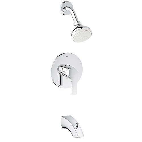 Grohe válvula mezcladora de presión para bañera/ducha, combinación de grifería, cromo miniatura 2