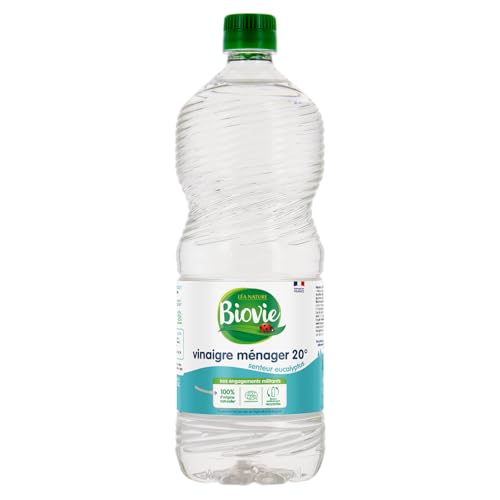 Biovie - Vinaigre ménager 20°, senteur eucalyptus - éco-recharge 1L