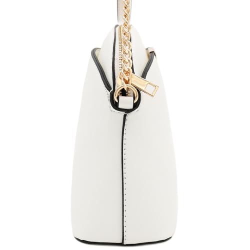 Image of FashionPuzzle Saffiano Small Dome Crossbody bag with Chain Strap