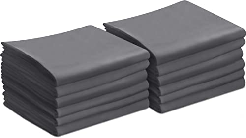 Utopia Bedding Queen Pillow Cases - 12 Pack - Envelope Closure - Soft Brushed Microfiber Fabric - Shrinkage and Fade Resistant Pillow Covers Queen Size 20 X 30 Inches (Queen, Grey)
