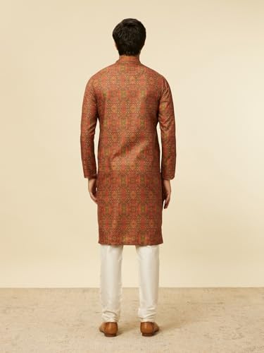 Image of Manyavar Men's Printed Embroidered Kurta Pyjama Set (2pcs)