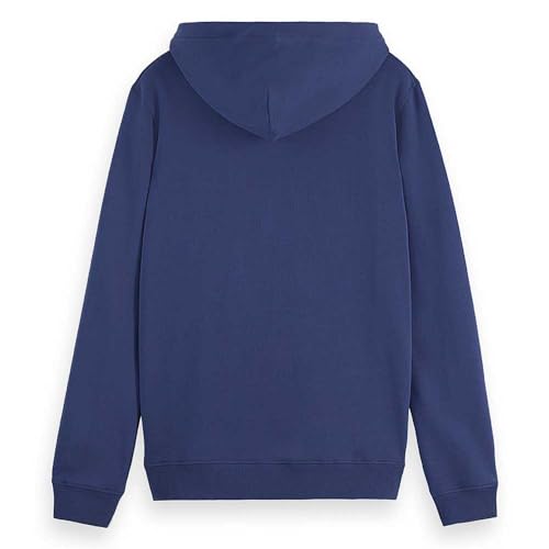 Scotch & Soda Herren Essential Badge Logo Hooded Sweatshirt, Oceana, M EU – Ansicht 5
