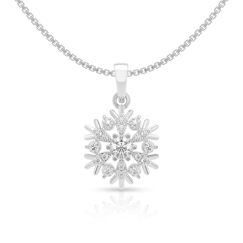 Image of 925 Sterling Silver Pendant Necklace for Women | Silver Locket with Chain | Daily Wear Jewellery | Minimalist Jewelry for Office & Casual Wear | Gift for Woman, Wife, Girlfriend, Mother, Sister | Anniversary, Birthday, Valentine's Day, Rakhi Gift