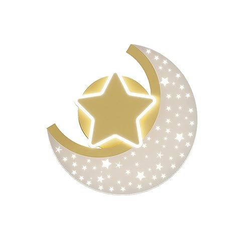 Applique murale LED lune étoile acrylique design moderne pour chambre enfant