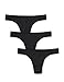 Produktbild Amazon-Marke: Iris & Lilly Damen Tanga aus Mikrofaser, 3er-Pack, Schwarz (Schwarz), S, Label: S