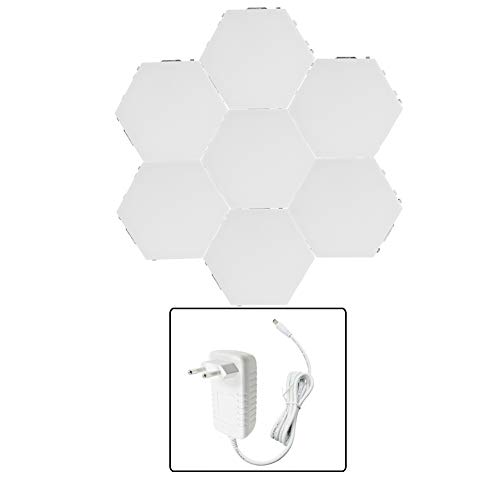 Luci decorative da parete fai da te Innovativa forma esagonale Mood Night Light Lampada per atmosfera domestica per camera da letto Soggiorno Decorazione 100 V-240 V(7 Lights) - Illuminazione - Immagine 4