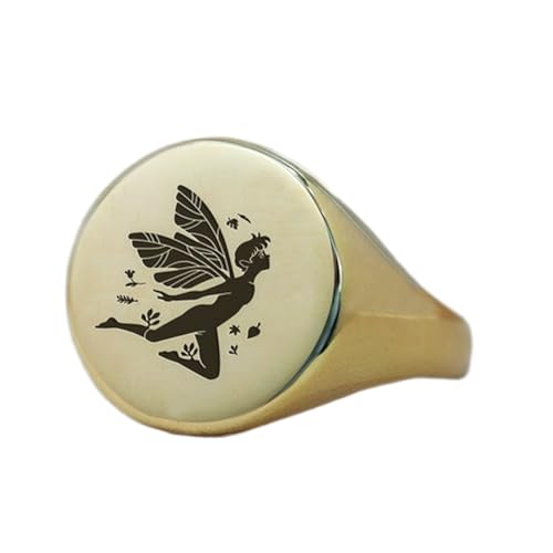 Bague féerique ronde en argent sterling 925 plaqué or bijou cadeau