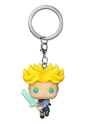 Funko Pop! Keychain: DBS - Super Saiyan Trunks with Sword - Dragon Ball Super - Minifigura de Vinilo Coleccionable Llavero Original - Relleno de Calcetines - Idea de Regalo- Mercancia Oficial
