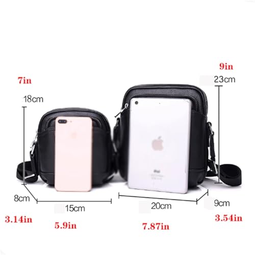 Rectangle Crossbody Messenger Bag, Leather, Vintage Business Sport Travel Shoulder Bag, Waterproof, Multifunctional, for Men2