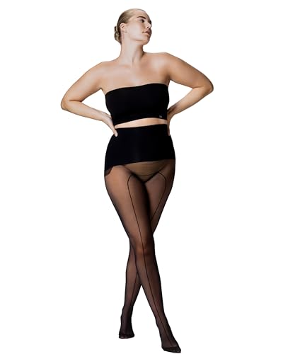 NOOSH PLAY Retro Seam Tights | Seamless with Classic Front and Back Stitch Line