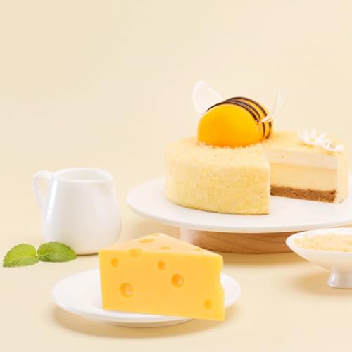 balacoo Artificial Cheese Model, Resin Faux Triangular Cheese Ornament, Simulation Cheeseblock for Bakery Shop Display Decor, Food Props for Home Retail Christmas, 2.55 X 1.77 X 1.37 Inch - Thumbnail 4