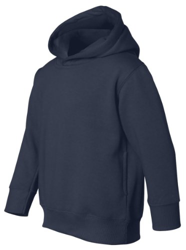 Rabbit Skins Toddler Hooded Sweatshirt with Pockets - Navy - 2T