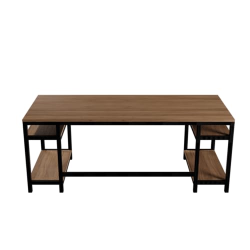 Image of Riyan Luxiwood Edward Computer Table in Engineering Wood for Home & Office, Simple Style Desk, Scratch Resistance Surface, Easy to Assemble. (Beige)