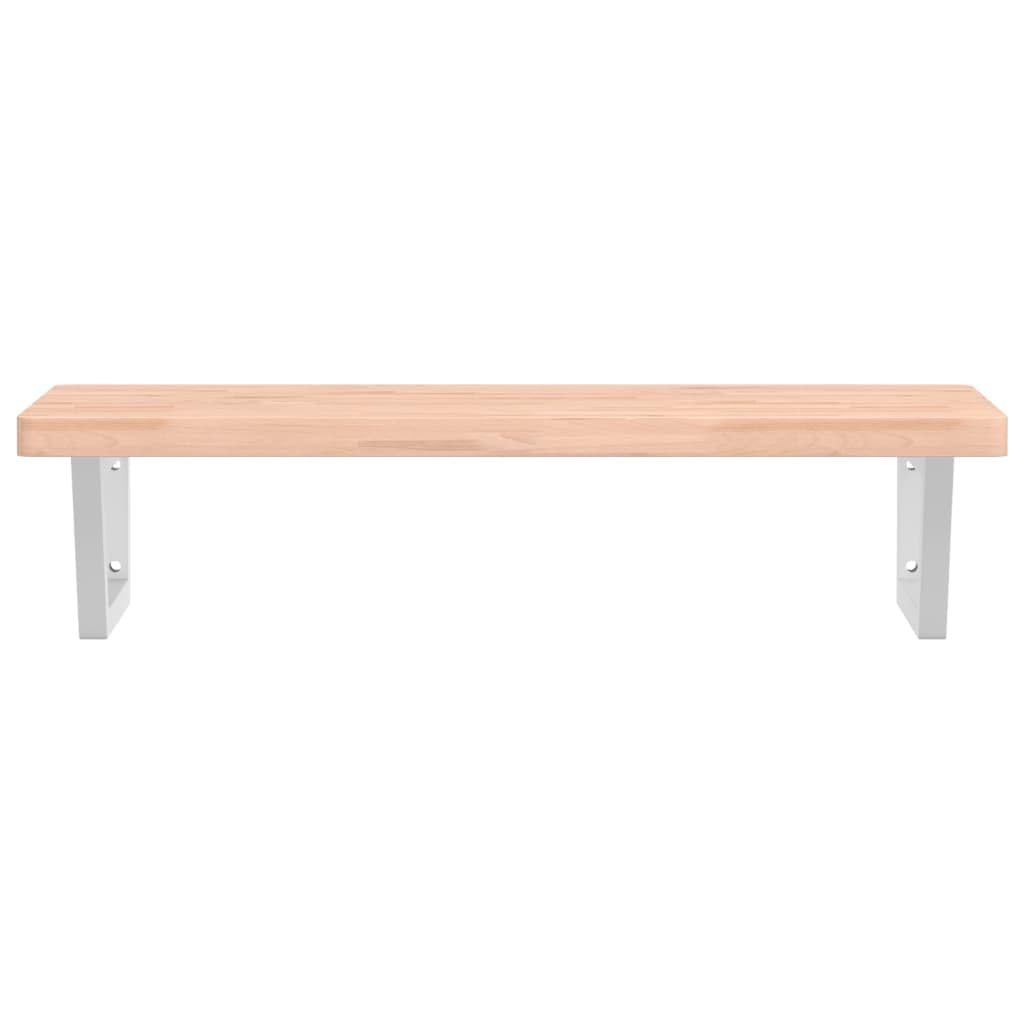 Piano lavabo 100 x 50 cm, in legno massello di faggio, montaggio a